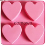 FOREMKA FORMA SILIKONOWA babeczki muffinki 4 serca