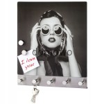 WIESZAK NA ODZIEŻ KLUCZE Z TABLICĄ MAGNETYCZNĄ 3