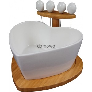 PORCELANOWE SERCE Z BAMBUSEM DO ZAKĄSEK PRZYSTAWEK 2