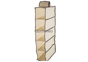 WISZĄCY ORGANIZER PÓŁKA DO SZAFY-beżowy 5 półek