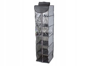 WISZĄCY ORGANIZER REGAŁ DO SZAFY 6 PÓŁEK szary