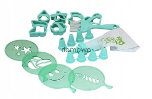 ZESTAW DO PIECZENIA I DEKORACJI CIAST CIASTEK 21cz