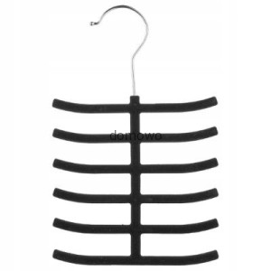 WIESZAK NA KRAWATY PASKI 12 ramienny welurowy czar