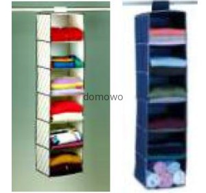 WISZĄCY ORGANIZER DO SZAFY 6 PÓŁEK NIEBIESKI