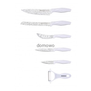 ZESTAW STALOWYCH  NOŻY KUCHENNYCH 6 szt z obieraczką 