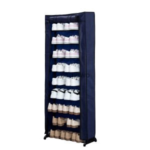 REGAŁ ORGANIZER NA BUTY 9 PÓŁEK WĄSKI GRANATOWY