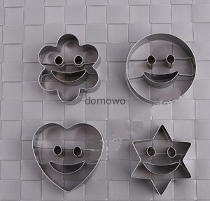 METALOWE FOREMKI WYKRAWACZE CIASTEK BUŹKI 4 szt