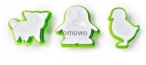 PLASTIKOWE FOREMKI WYKRAWACZE 3 szt mix