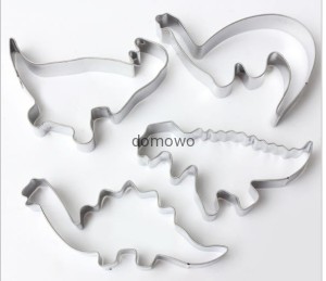 METALOWE FOREMKI WYKRAWACZE DINOZAURY 4 szt