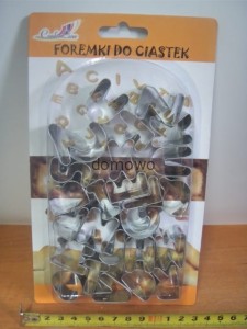 METALOWE FOREMKI wykrawacze LITERKI zestaw 26 szt