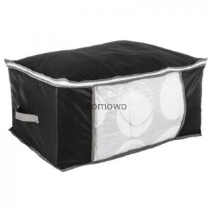 ORGANIZER POKROWIEC NA POŚCIEL ODZIEŻ 60x45x30cm czarny