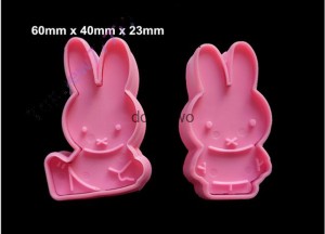 PLASTIKOWE FOREMKI WYKRAWACZE KRÓLICZEK 2 szt