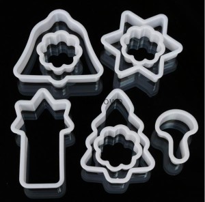 PLASTIKOWE FOREMKI WYKRAWACZE CIASTEK-8 szt