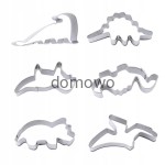 METALOWE małe FOREMKI WYKRAWACZE DINOZAURY 6 szt