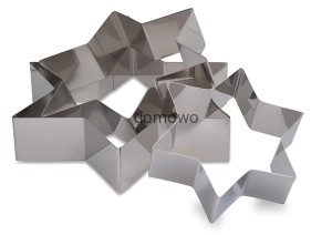 FOREMKA FORMA RAMKA DO CIASTA GWIAZDA - 3szt
