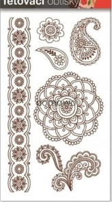 TATUAŻ METALICZNY FLASH TATTOO KALKOMANIA mandala