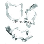 METALOWE FOREMKI WYKRAWACZE KOT I MYSZY 3szt