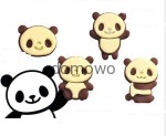 PLASTIKOWE FOREMKI wykrawacze CIASTEK- 8 szt PANDA