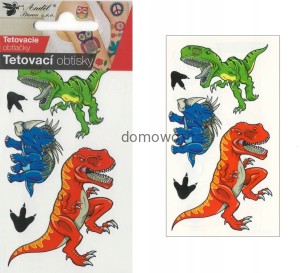 TATUAŻ FLASH TATTOO KALKOMANIA DINOZAURY 2