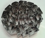 METALOWE FOREMKI wykrawacze ciastek masy LITERKI