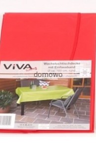 OBRUS OGRODOWY OKRĄGŁY 140 cm czerwony