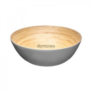 BAMBUSOWA MISKA SALATERKA SZARA 25 x 8,5