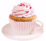 FOREMKI FILIŻANKI -4szt do muffinek deserów różowe