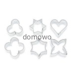 METALOWE MAŁE FOREMKI WYKRAWACZE DO CIASTEK 6szt
