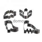 METALOWE FOREMKI WYKRAWACZE DINOZAURY 4 szt duże wers.2