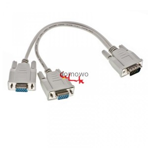 KABEL VGA NA 2 X VGA M-F