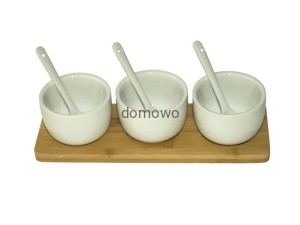 POJEMNIKI CERAMICZNE NA PRZYPRAWY SOSY z podstawką