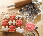 SZABLON FORMA FOREMKI DO PIECZENIA PUZZLE 9 szt 