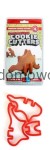 PLASTIKOWE FOREMKI WYKRAWACZE dinozaury 3D ciastka