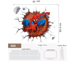 NAKLEJKA ŚCIENNA 3 D SPIDERMAN  !!!