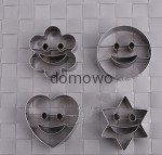 METALOWE FOREMKI WYKRAWACZE CIASTEK BUŹKI 4 szt