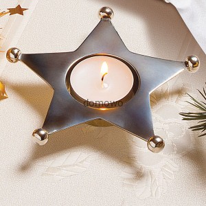 STALOWY ŚWIECZNIK NA TEA-LIGHT "GWIAZDA
