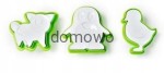 PLASTIKOWE FOREMKI WYKRAWACZE 3 szt mix