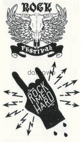 TATUAŻ METALICZNY FLASH TATTOO KALKOMANIA ROCK