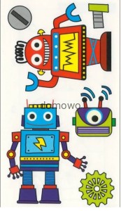 TATUAŻ METALICZNY FLASH TATTOO KALKOMANIA ROBOTY