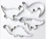 METALOWE FOREMKI WYKRAWACZE DINOZAURY 4 szt