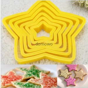 PLASTIKOWE FOREMKI DO wycinania GWIAZDKI 6szt